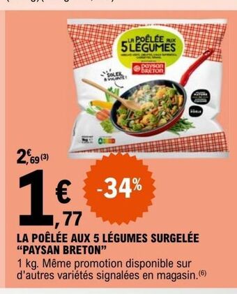 La poelee aux 5 légumes surgelee paysan breton