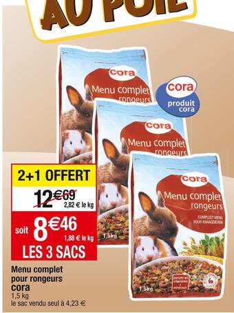 Cora x Carrefour Cora menu complet pour rongeurs offre