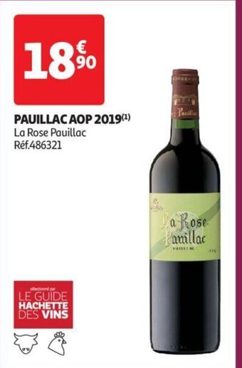 Auchan PAUILLAC AOP 2019(¹) La Rose Pauillac Réf.486321 offre