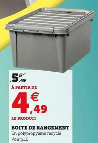 Super U BOITE DE RANGEMENT offre