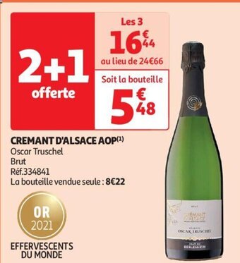 CREMANT D'ALSACE AOP(¹) Oscar Truschel