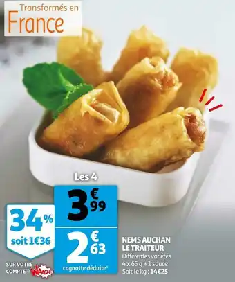 Auchan NEMS AUCHAN LE TRAITEUR offre