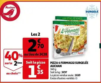 Auchan PIZZA 4 FORMAGGI SURGELÉE AUCHAN offre
