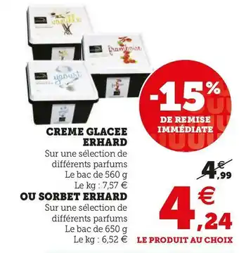 U Express CREME GLACEE OU SORBET offre