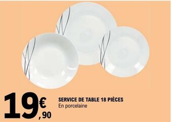 E.Leclerc Jardi Service de table 18 pieces offre