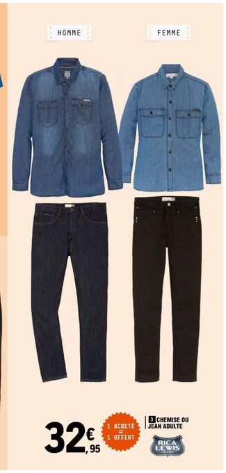E.Leclerc Jardi Chemise ou jean adulte offre