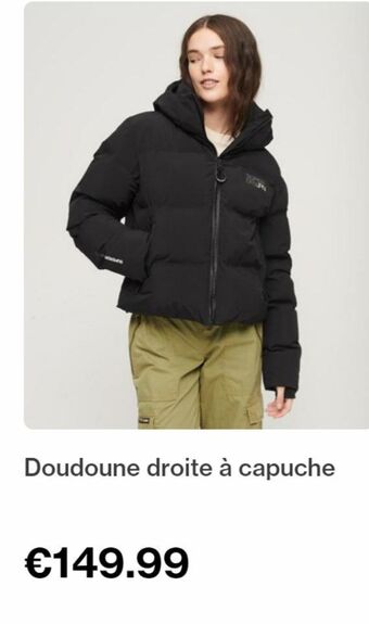 Doudoune droite Ă capuche