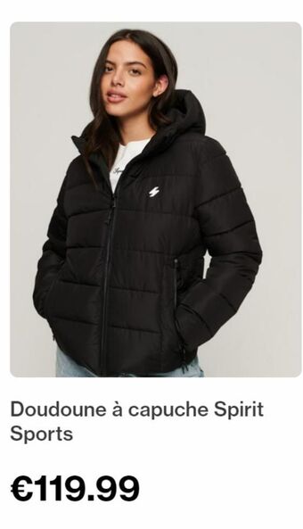 Doudoune à capuche spirit sports