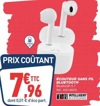 Bureau Vallée Tnb écouteur sans fil bluetooth offre