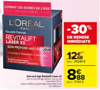 Carrefour Market Soin Anti-Âge Revitalift Laser X3 offre