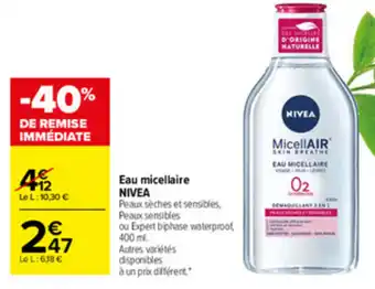 Carrefour Market Eau Micellaire Nivea offre