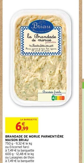 Intermarché Hyper BRANDADE DE MORUE PARMENTIÈRE offre
