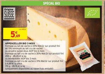 Intermarché Hyper APPENZELLER BIO 3 MOIS offre