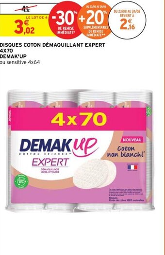 Intermarché Hyper DISQUES COTON DÉMAQUILLANT EXPERT offre