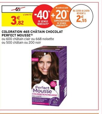 Intermarché Hyper COLORATION 465 CHÂTAIN CHOCOLAT offre