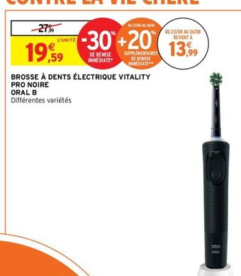 Intermarché Hyper BROSSE À DENTS ÉLECTRIQUE VITALITY offre