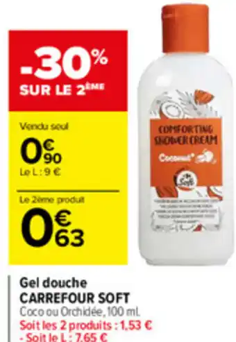Carrefour Market Gel Douche Carrefour Soft offre