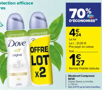 Carrefour Market Déodorant Compressé offre