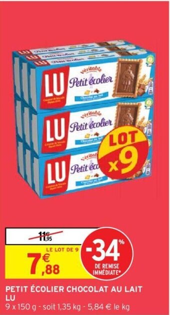 Intermarché Hyper PETIT ÉCOLIER CHOCOLAT AU LAIT LU offre