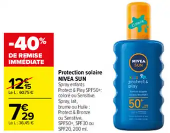 Carrefour Market Protecion Solaire Nivea Sun offre