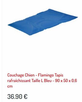 Couchage chien - flamingo tapis rafraichissant taille l bleu - 90 x 50 x 0.6 cm