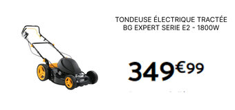 Bricomarché TONDEUSE ÉLECTRIQUE TRACTÉE BG EXPERT SERIE E2 - 1800W offre