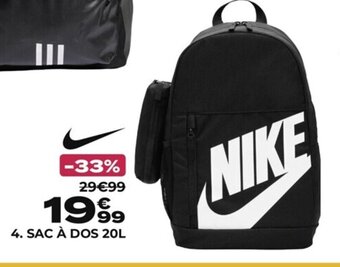 Go Sport 4. SAC À DOS 20L offre