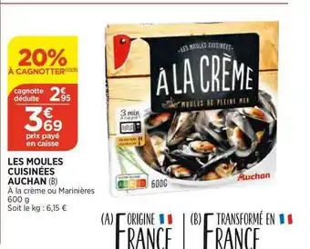 Les Moules Cuisinées Auchan
