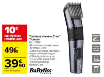 Carrefour Market Tondeuse Cheveux 2 En 1 offre
