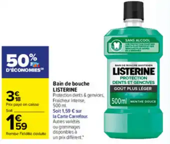 Carrefour Market Bain De Bouche Listerine offre