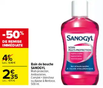 Carrefour Market Bain De Bouche Sanogyl offre