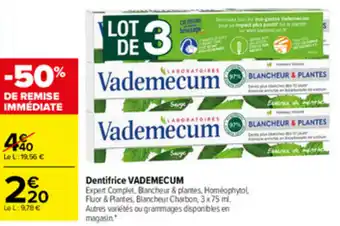 Carrefour Market Dentifrice Vademecum offre