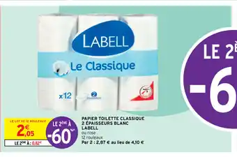 Intermarché Papier Toilette Classique offre