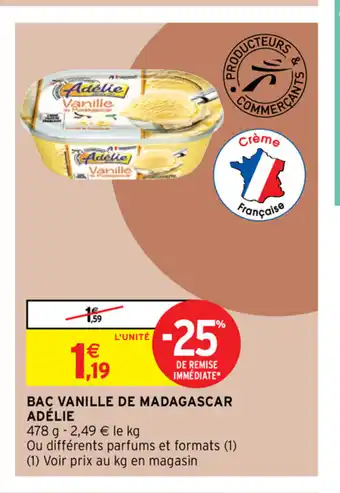 Intermarché Bac Vanielle De Madagascar Adelie offre