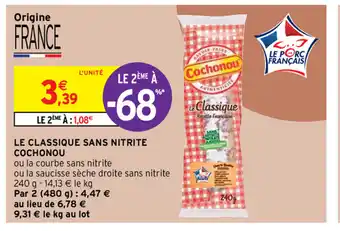 Intermarché Le Classique Sans Nitrite Cochonou offre