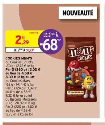 Intermarché Cookies M&M's offre