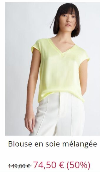 Blouse en soie mélangé