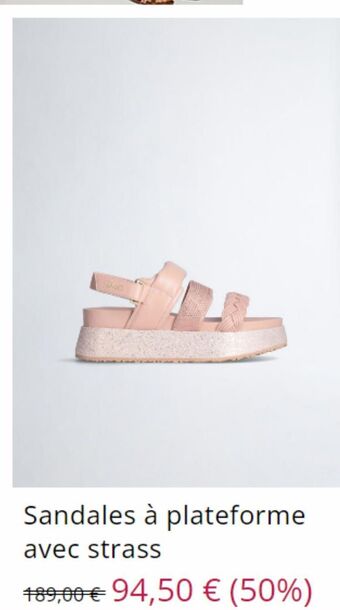 Sandales Ă plateforme avec strass
