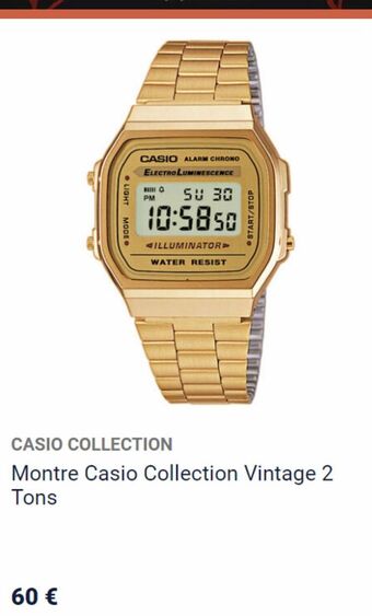 Montre casio collection vintage 2 tons
