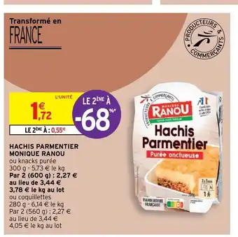 Intermarché Hachis Parmentier Monique Ranou offre