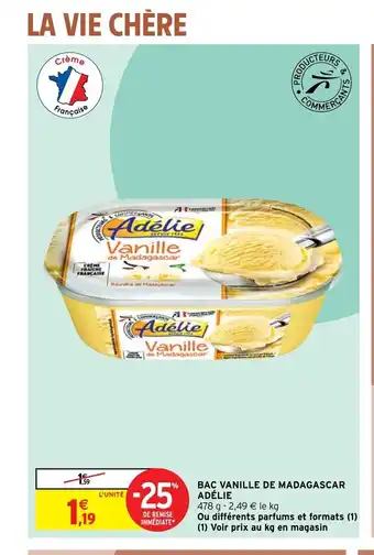 Intermarché Bac Vanille De Madagascar Adelie offre
