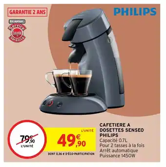 Intermarché Cafetiere A Dosettes Senseo Philips offre