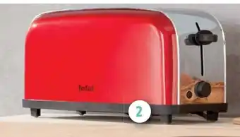 Intermarché Grille Pain Inox Rouge Tefal offre