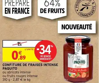Intermarché Confiture de Fraises Intense Paquito offre