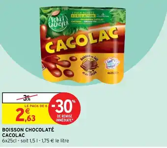 Intermarché Boisson Chocolaté Cacolac offre
