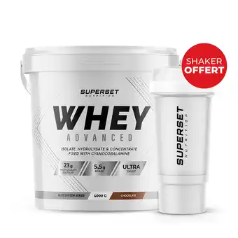 100% whey proteine advanced (4kg) chocolat - shaker offert -