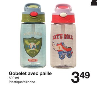 Zeeman Gobelet avec paille offre