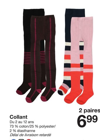 Zeeman Collant Du 2 au 12 ans offre