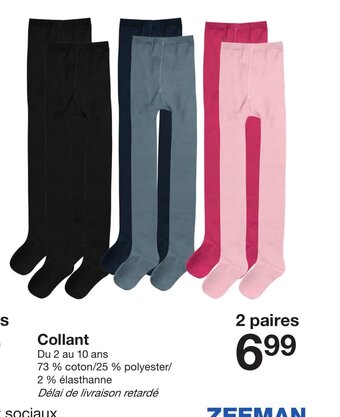 Zeeman Collant Du 2 au 12 ans offre