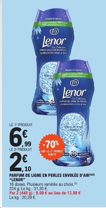 E.Leclerc PARFUM DE LINGE EN PERLES GEURBOOSTER VOOR JE WAS offre